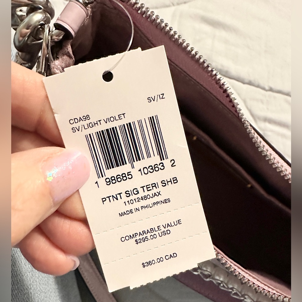 COACH Teri Signature Shoulder Bag/Crossbody (Purple) - Picture 12 of 12